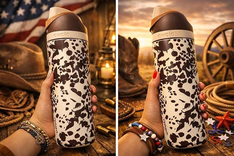 Owala 24fl oz Stainless Steel Special Edition FreeSip Water Bottle - Cowgirl Core thumbnail 2
