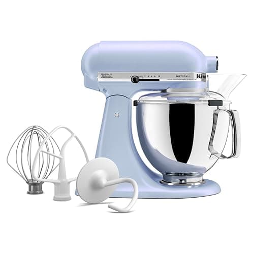 KitchenAid Artisan, 5-Qt Tilt Head Stand Mixer, KSM150PS, Blue Salt | Includes Pouring Shield for Mess-Free Mixing, 10 Speed Settings, Easily add Ingredients with the Tilt-Head Design thumbnail 2
