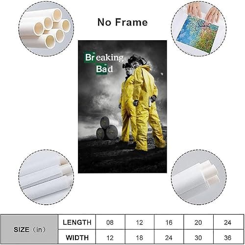 BBOSCH Breaking Bad Movie Star Art Poster, Unframe-style 24x36inch(60x90cm), Living Room Wall Art Decor thumbnail 3