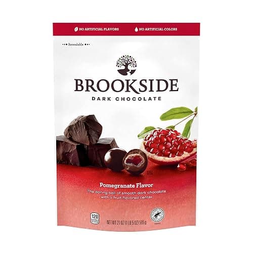 BROOKSIDE Dark Chocolate and Pomegranate Flavored Snacking Chocolate Bag, 21 oz thumbnail 3
