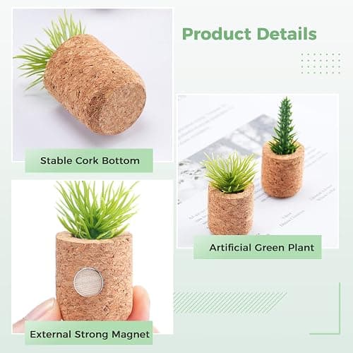 Joyibay Plant Fridge Magnets Mini Succulent Magnets Artificial Plants Refrigerator Magnets Potted Succulent Plants Magnet Stickers Cute for Magnet Boards Fridge Home Office Decor thumbnail 8
