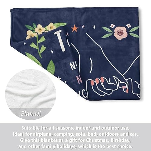 GiltGlimmer Friendship Gifts for Women Christmas, Best Friend Birthday Gifts for Women, Best Friend Blanket Gift, to My Bestie Throw Blanket for Mothers Day 60" x 50" thumbnail 6