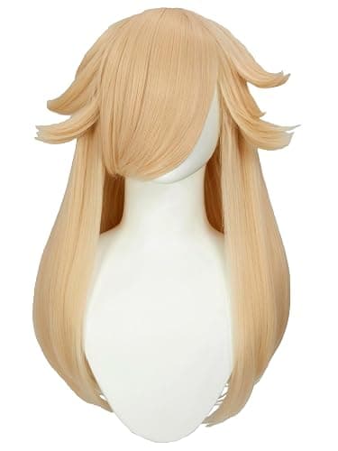 miccostumes Women's Long Golden Wig Princess Cosplay Synthetic Hair Halloween Party(Golden, onesize) thumbnail 2