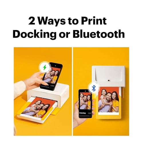 KODAK Dock Plus 4x6 Photo Printer, Smartphone Docking, 4PASS, 50 Sheets | Bluetooth, iPhone & Android Smartphone Compatible, Charge While Printing, Water, Fingerprint and Fade Resistant thumbnail 2