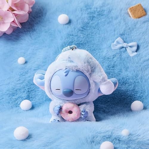 Uviily Stitch Eat Something Before Sleep Collection Blind Box Plush Toy Keychain Surprise Vinyl Figures Model Random Design Toy Collection for Bag Decoration Gifts for Friends and Family, Single Box thumbnail 7