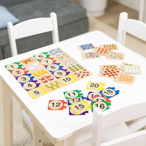 Melissa & Doug Self-Correcting Wooden Number Puzzles with Storage Box (40 pcs) thumbnail 9