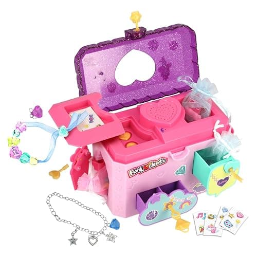 Funlockets Secret Jewellery Box with Voice Recorder - Kids Accessories & Activity Set with Lock & Keys - Unlock 25+ Surprises from Charm Bracelets to Cool Stickers & Record Messages - Children Ages 5+ - Image 1