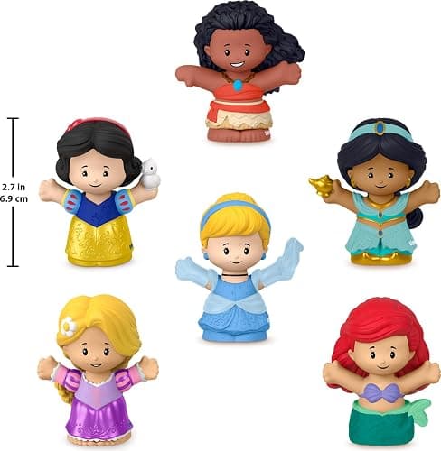 Fisher-Price Little People Toddler Toys Disney Princess Figure Pack, 6 Characters for Preschool Pretend Play Kids Ages 18 Months+ thumbnail 2
