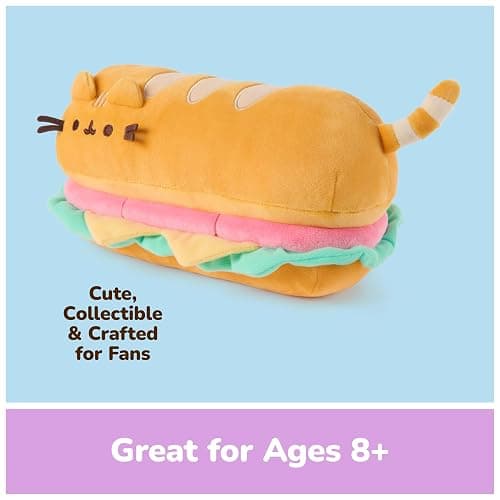 GUND Pusheen Sub Sandwich Squisheen 11-Inch Squishy Plush Toy; Ages 8+ | Promotes Exciting Character Roleplay, Early Sensory Discovery, and Creative Storytelling; Soft, Comforting, Collectible Plush thumbnail 6