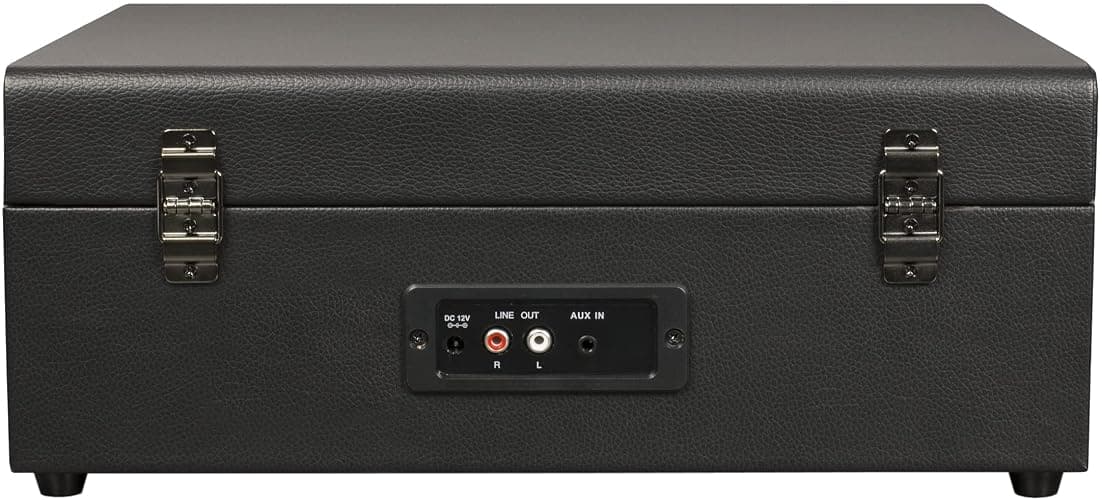 Crosley CR8017B-BK Voyager Vintage Portable Vinyl Record Player Turntable with Bluetooth in/Out and Built-in Speakers, Black thumbnail 8