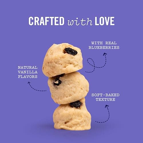 Three Dog Bakery Blueberry Pancake Bites, Treats with Real Blueberries & Vanilla, Mess-Free Snacks & Training Cookies for Dogs & Puppies, Human-Inspired thumbnail 3