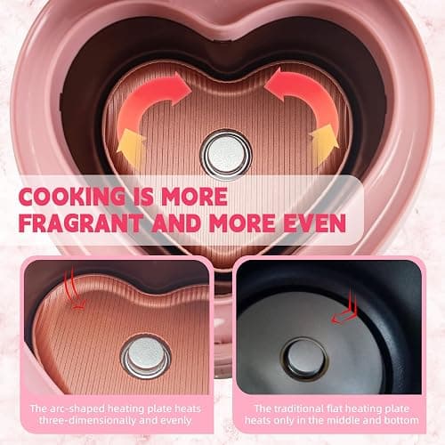 Peach Heart Shape Rice Cooker thumbnail 6