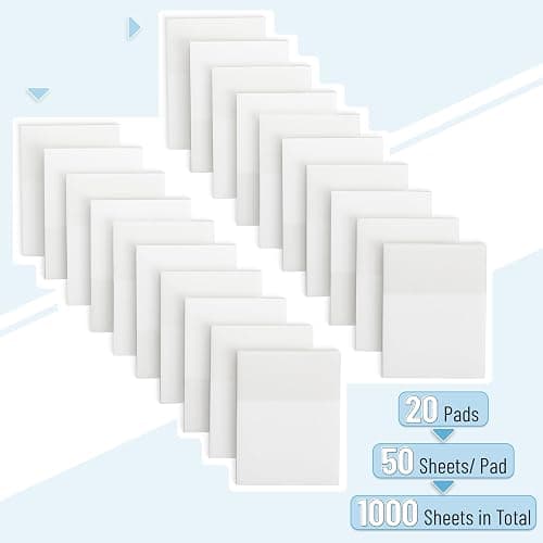 Mr. Pen- Small Transparent Sticky Notes, 1.5"x2", 20 Pads, 1000 Sheets, Mini See Through Self-Adhesive Notes Bulk for Bible Journaling and Studying, Water-Resistant, Clean Removal thumbnail 2