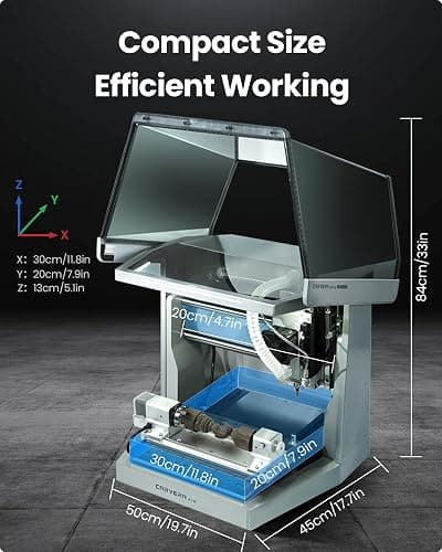 Carvera Air Desktop CNC Machine, Compact Enclosed Mini CNC Mil 3 Axis with Makera CAM, Quick Tool Changer,Closed-Loop Stepper Motor Milling Engraving Machine for Carving Arts Crafts DIY Design thumbnail 2
