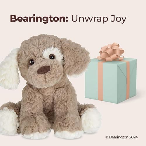 Bearington Pal Dog Stuffed Animal Plushies - 11" Realistic Dog Plush Stuffed Animals with Floppy Ears and Expressive Face - Soft Beige and Brown Lifelike Puppy Plush Toy Gift for Toddlers and Kids thumbnail 5