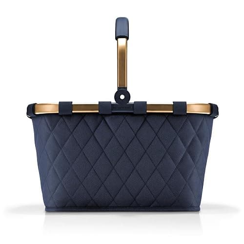 reisenthel carrybag frame rhombus midnight gold – Stabiler Einkaufskorb mit viel Stauraum und praktischer Innentasche – Elegantes und wasserabweisendes Design thumbnail 3