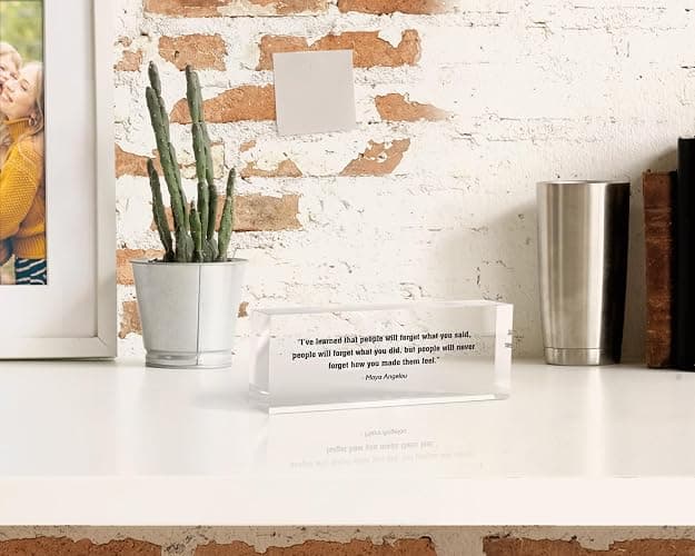 Custom Quote Plaque – Personalized Acrylic Sign with Your Words, Optional LED Light Base thumbnail 5