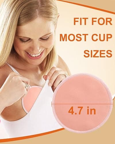 Lictin 12 pcs (6 Pairs) Nursing Pads Set Nursing Pads Washable Organic Bamboo Nursing Pads Reusable Nursing Pads Washable Soft Absorbent Nursing Pads with 1 Laundry Bag and 2 Organza Bags thumbnail 2