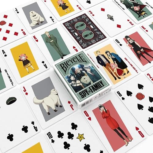 Bicycle Spy Family Collectible Standard 52 Deck of Cards, Poker Size, Anime Cartoon Gifts, Family & Kids Card Game Night thumbnail 2