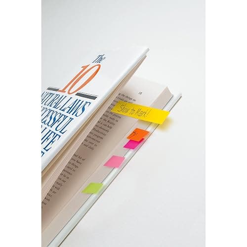 Post-it Page Markers, Assorted Colors, 1/2 in x 2 in, 50 Sheets/Pad, 5 Pads/Pack (670-5AF) thumbnail 9