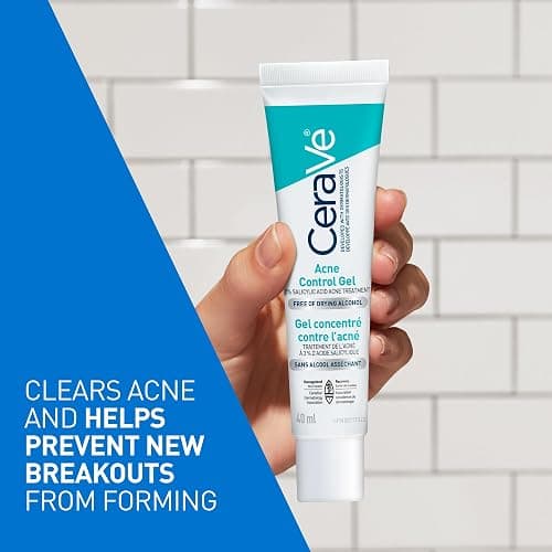 CeraVe Acne Control Gel For Face, Pimple & Pores, With Salicylic Acid, 3 Essential Ceramides, Niacinamides. Developed with Dermatologists, Non-Comedogenic, Oil-Free, Fragrance-Free, 40ml thumbnail 8