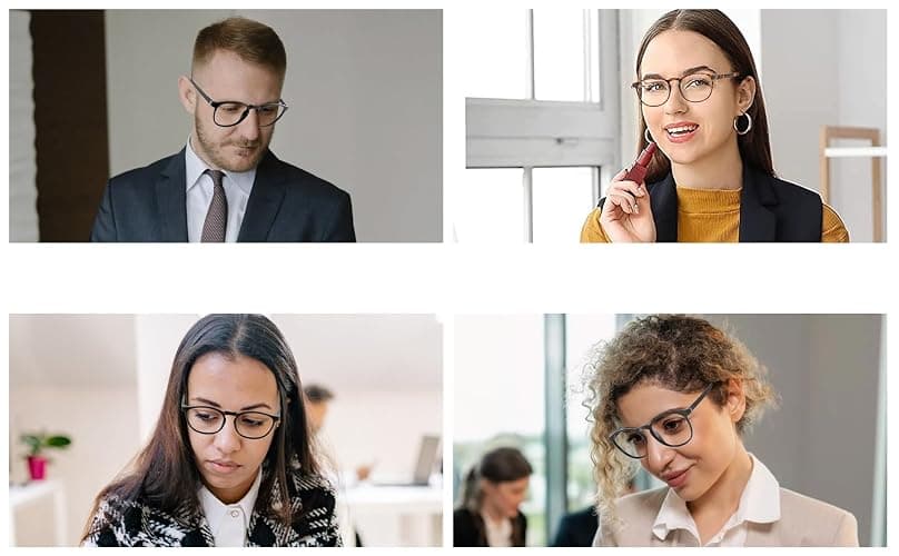 Przene 3 Pack Blue Light Blocking Glasses Women/Men,Retro Round Computer Glasses Anti Eye Strain/UV/Glare, Gaming Glasses. (Black/Crystal/Amber) thumbnail 6