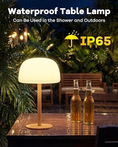 Waterproof Shower Lamp Cordless Lamp - 7500mAh Rechargeable Table Lamp, Bathroom Lamp, RGB 15 Colors & 3 Color Temperature Touch Dimmable, Shower Light for Inside Shower, Bathtub, Bedroom,1PC thumbnail 8