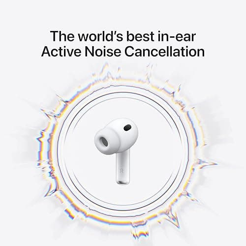 Apple AirPods Pro 3 Wireless Earbuds, Active Noise Cancellation, Live Translation, Heart Rate Sensing, Hearing Aid Feature, Bluetooth Headphones, Spatial Audio, High‑Fidelity Sound, USB‑C Charging thumbnail 2