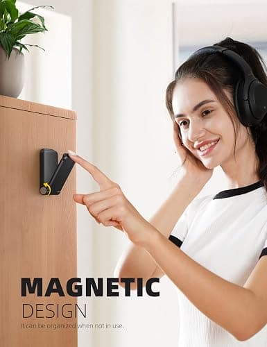 Lamicall Headphone Stand, Sticky Headset Hanger - Adhesive Headphone Holder Hook Mount, Headset Stand Holder Clip Under Desk, Earphone Clamp for Airpods Max, HyperX, Sennheiser, Black thumbnail 4