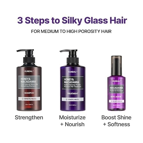 KUNDAL Korean Shampoo and Conditioner Set – [Cherry Blossom], Salon-quality, Long Lasting Scent, Moisturizing, Sulfate-Free Formula with Argan & Macadamia Oil, 16.9 fl oz (2 Pack) thumbnail 7