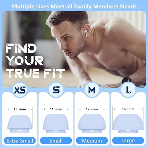 4-Pair Replacement Ear Tips for AirPods Pro 2nd/1st Generation with Portable Storage Box,Noise Reduction Holewith & Built-in dust Guard Screen,Silicone Ear Tips for Apple AirPods Pro (s-Blue) thumbnail 3