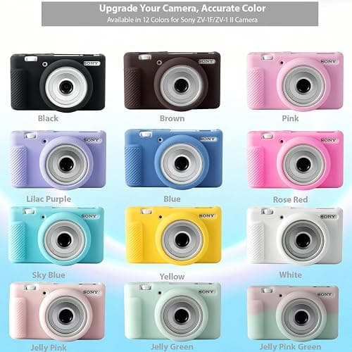 Frevyve Case for Sony ZV-1F, ZV-1 II Vlog Camera Accessories, ZV1F Soft Silicone Protective Case, Slim Fit Sleeve with ZV 1F / ZV-1 II Screen Protector, Lightweight, Anti-Scratch (Pink) thumbnail 7
