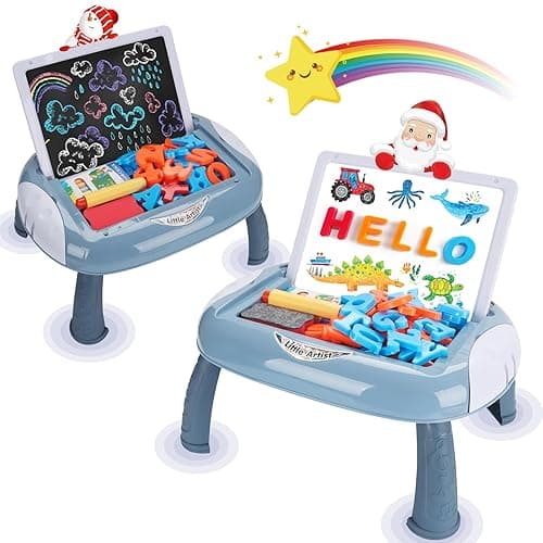 Cokzer Toys for 1-2 Year Old Boys, Toddler Boy Toys with Magnetic Letters and Numbers, Learning and Educational Toys for 1 2 Year Old, Boys Birthday Christmas Gifts (Blue) - Pale Blue