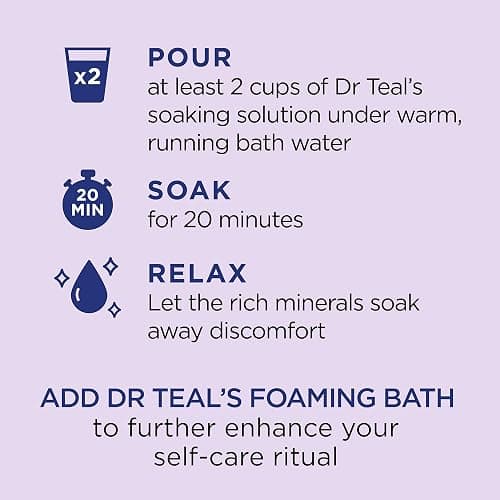 Dr Teal's Epsom Salt Soaking Solution, Soothe & Sleep, Lavender, 3lbs thumbnail 4