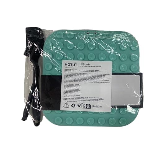 HOTUT Dog Lick Mats with Suction Cups 20 * 20cm,2pcs Licking Mat for Dogs and Cats,Dog Slow Feeder Licky Pat with Spatula and Brush,Licking Pad for Food,Treats,Anxiety Reducer,Boredom thumbnail 8
