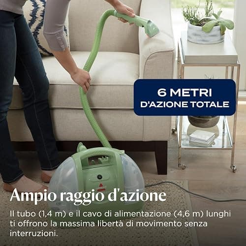 BISSELL Little Green, Lavatappeti, Lavatappezzeria per Macchie Quotidiane e Sporco, Lava Tappezzeria per Tappeti, Auto, Pulisci Divani, Moquette, Materassi e Altro, Potente Motore da 340W, 4098N thumbnail 9