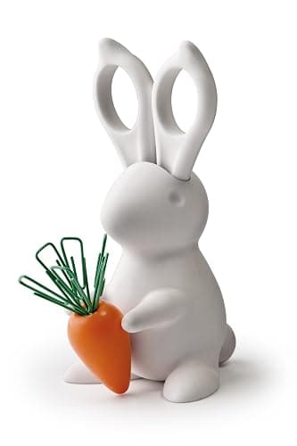 QUALY Desk Bunny Scissors 72.5x138.5x88 White - Image 1