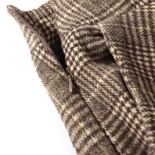 Plaid Wool Skirts A-Line Pleated thumbnail 7