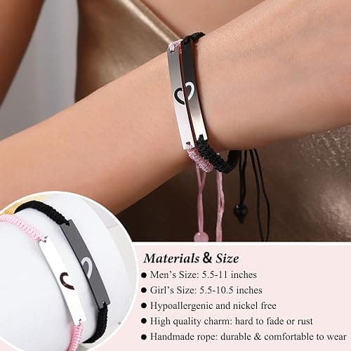 CXLDTE Matching Heart Bracelets for Dad Daughter Birthday Valentine's Father's Day Gifts Christmas Gifts thumbnail 3