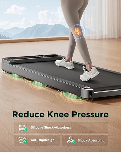 TREAFLOW Walking Pad,Treadmill with Incline for Home Office, 2.5HP Portable Under Desk Treadmill with 265 Lbs Capacity,Remote Control, Led Display thumbnail 4