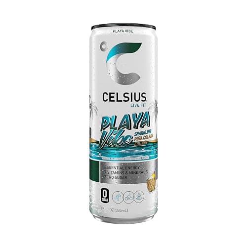 CELSIUS PLAYA VIBE Sparkling Pina Colada, Sugar Free Energy Drink, 12 Fl Oz (Pack of 12) thumbnail 5