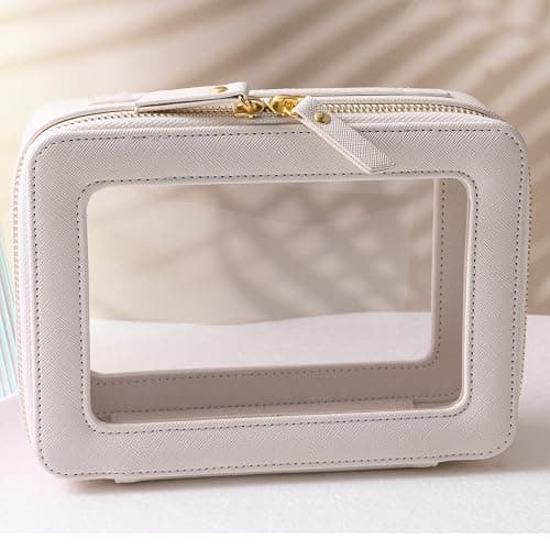 SANHECUN Toiletry bag waterproof cosmetic organizer with handle lagre opening for travelling thumbnail 2