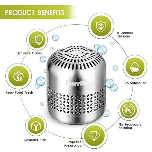 Purriko Refrigerator Deodorizer,Lasts up to 10 Years,Refrigerator Odor Eliminator,Fridge Deodorizer,More Effective Than Baking Soda Bamboo Air Purifying Bags thumbnail 3