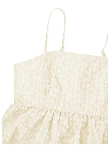 SOLY HUX Babydoll Top for Women Y2k Peplum Cami Cute Going Out Crop Tank Tops Flowy Ruffle Summer Spaghetti Strap Shirt thumbnail 6