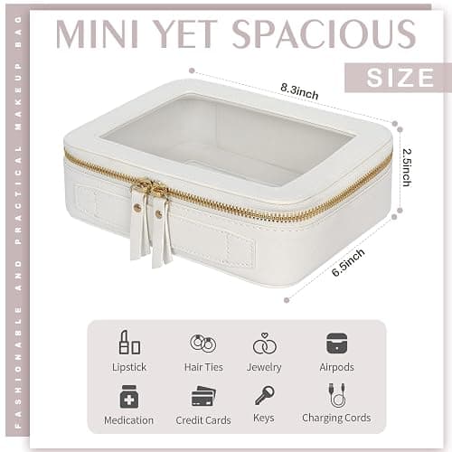 clear white cosmetic bag thumbnail 4