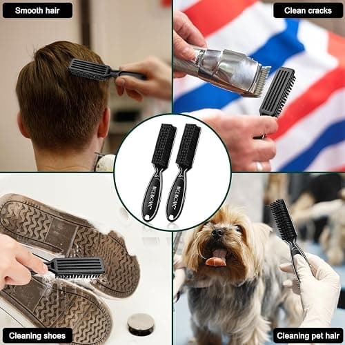 NICEMOVIC 3 IN 1 Barber Neck Duster Brush Set, Professional Barber Accessories Cleaning Supplies, Duster Nylon Brush Hair Cutting Styling Brush Tool (Black) thumbnail 5