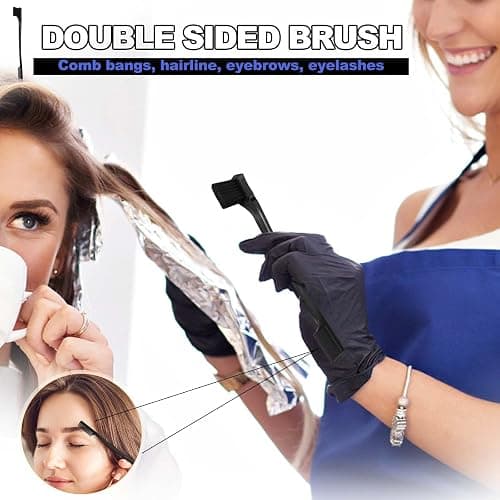 Qufiiry 3Stück Sleek Bun BüRste Set, Doppelkanten BüRste Teasing HaarbüRste Set und Rattenschwanz Kamm, Toupier Bürste Set Borsten Haarschnitt Haarkamm für Friseurin Frauen Kinder thumbnail 4