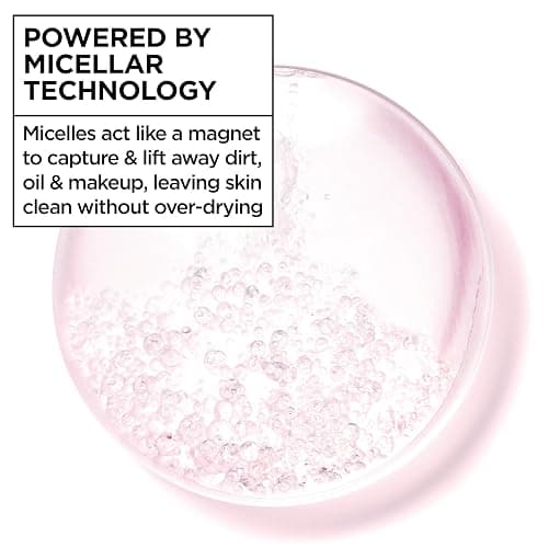 Garnier Micellar Water, Hydrating Facial Cleanser & Makeup Remover, Suitable for Sensitive Skin, Vegan, Cruelty Free, 13.5 Fl Oz (400mL), 1 Count thumbnail 6