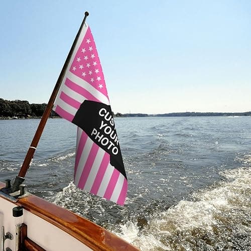 Generic Custom 3x5 Ft American Flag with Photo Text Personalized Funny Flag for Room Custom Pink Tapestry thumbnail 7