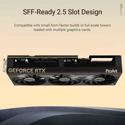ASUS ProArt NVIDIA GeForce RTX™ 5080 16GB GDDR7 OC Edition Graphics Card (PCIe® 5.0, USB Type-C®, HDMI®/DP 2.1, 2.5-Slot, SFF Ready, Axial-tech Fans, Vapor Chamber), 3 Year Warranty thumbnail 3